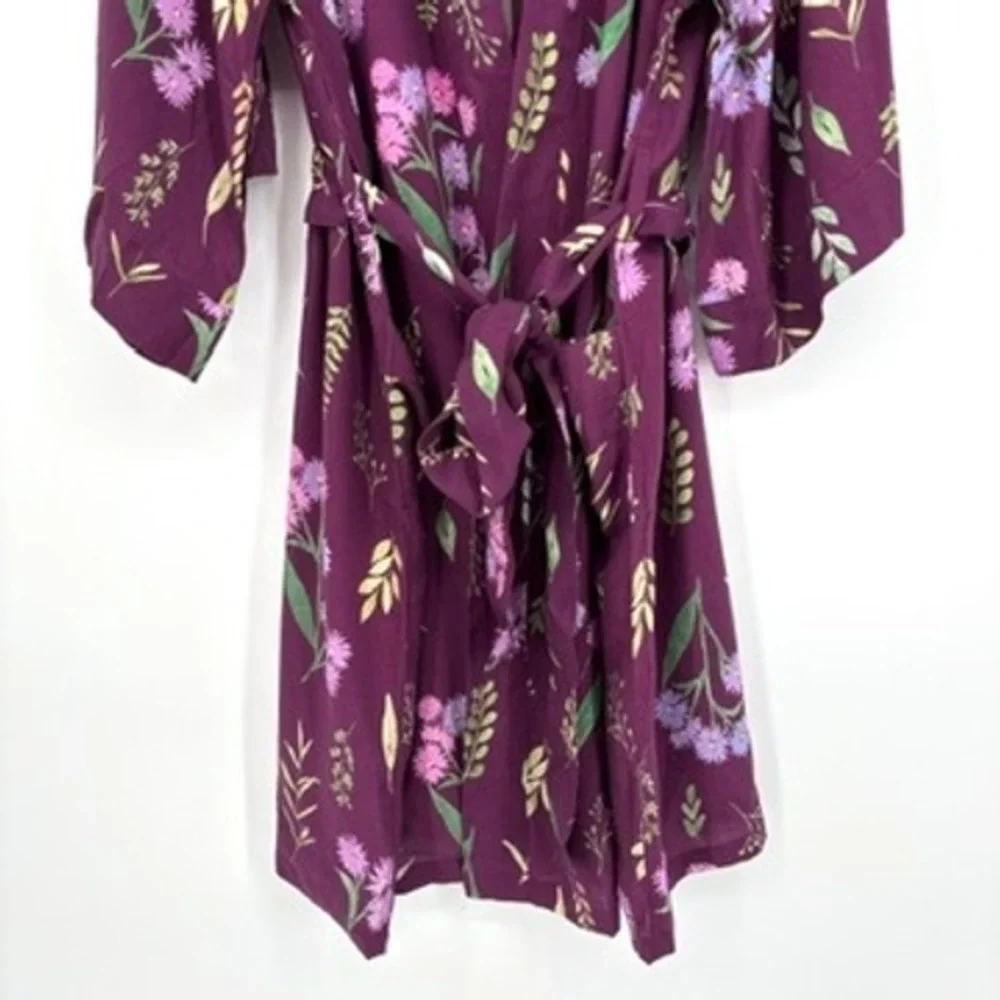 Uncommon Goods Juliet Meeks Birth Month Flower Robe Purple Aster‎ September XS/S